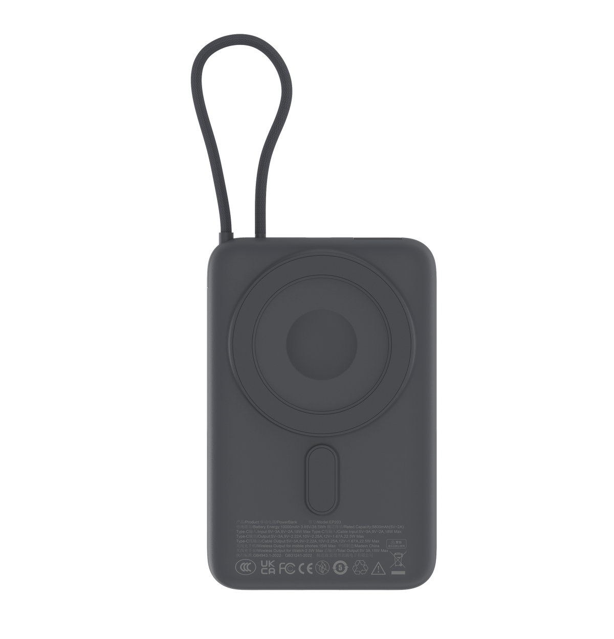DEVIA Extreme Speed Series 22.5W 4 in 1 Magnetic Power Bank With Bracket And Built-in Cable 10,000 mAh