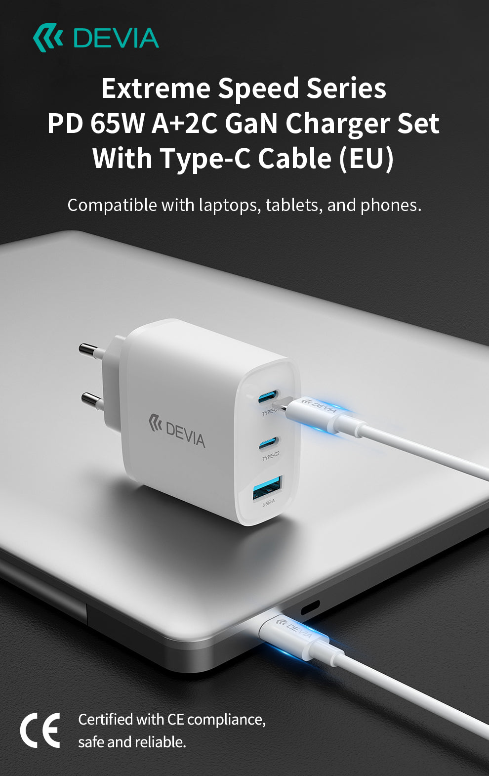 DEVIA Kintone Series Type-C Apple Watch Charging Cable,EA399