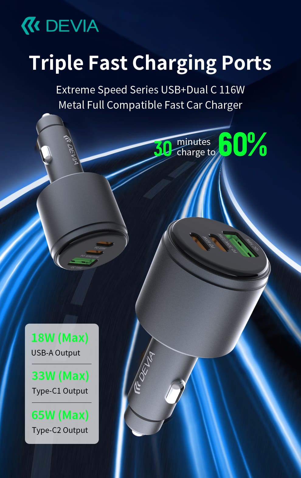 DEVIA Extreme Speed Series USB & Dual C