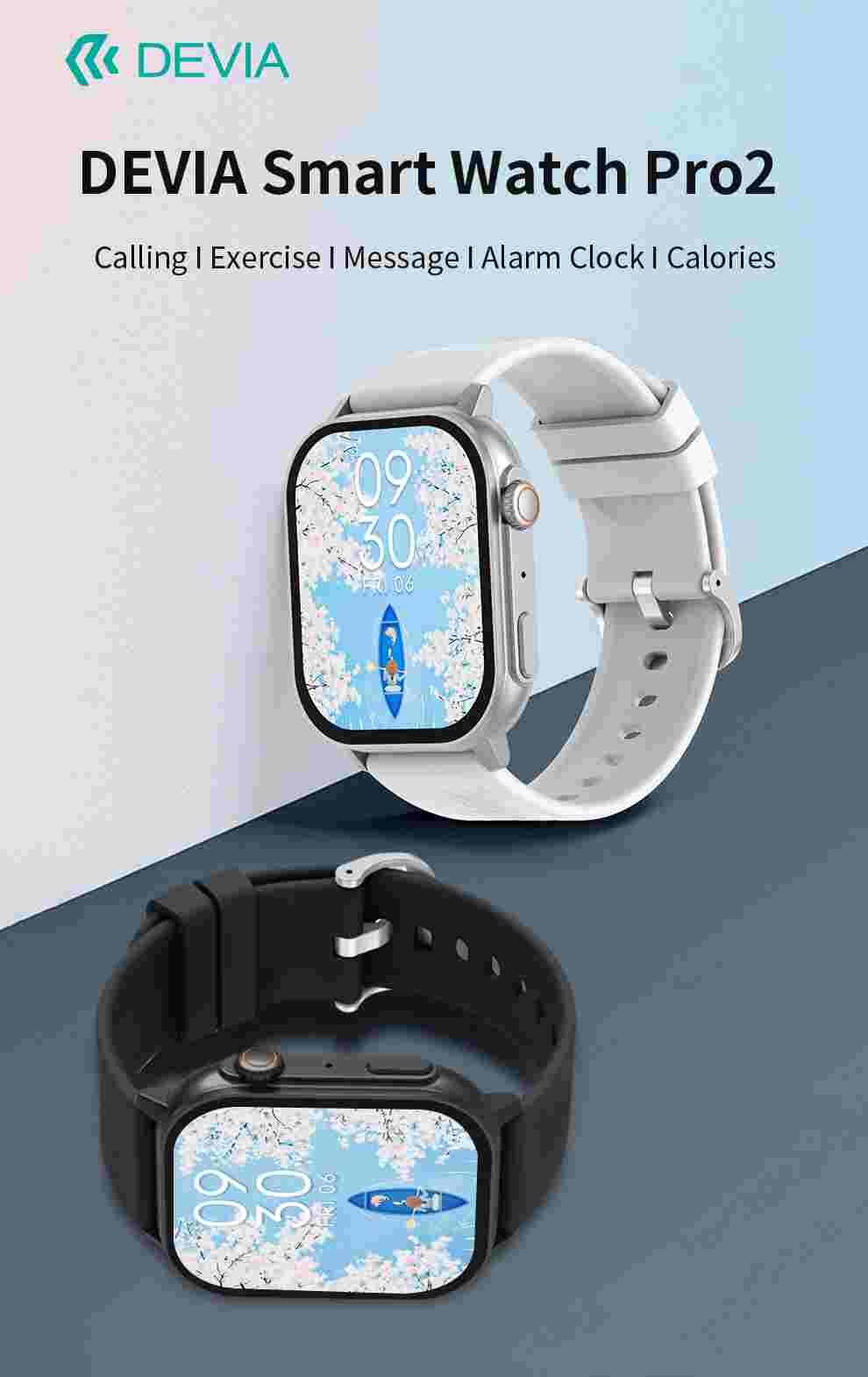 DEVIA Pro2 Smart Watch, Silver
