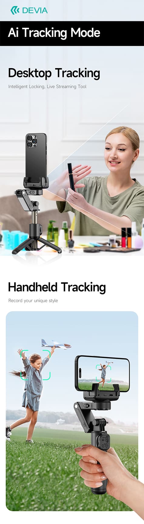 Ultra1 Multi-function AI Tracking Handheld Gimbal Shake