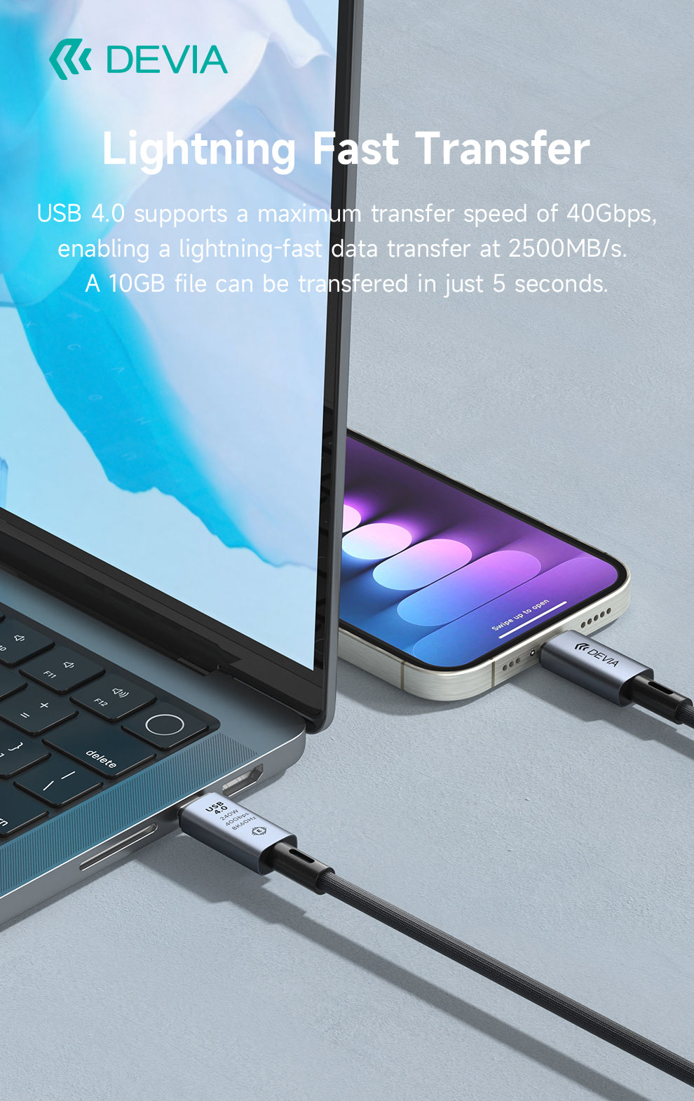 DEVIA EC641 Extreme Speed Series USB4.0 Full Functional Cable