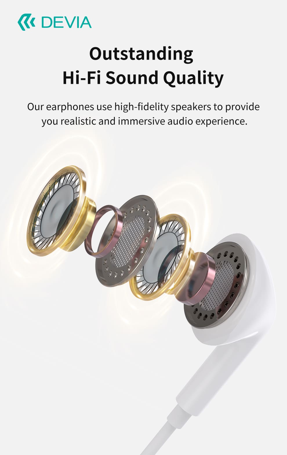 DEVIA Kintone Series Wired Earphone with Type-C