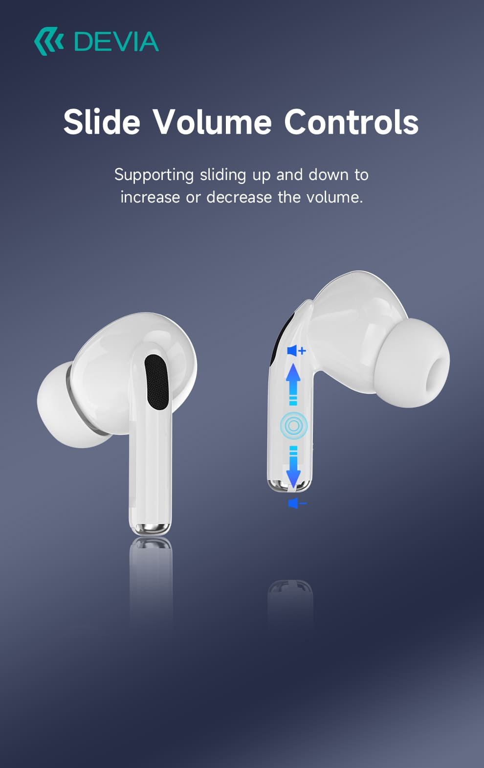 DEVIA Air buds Pro2 TWS Earphone, Full Function Version, Headset Battery 3.7V/35mAh