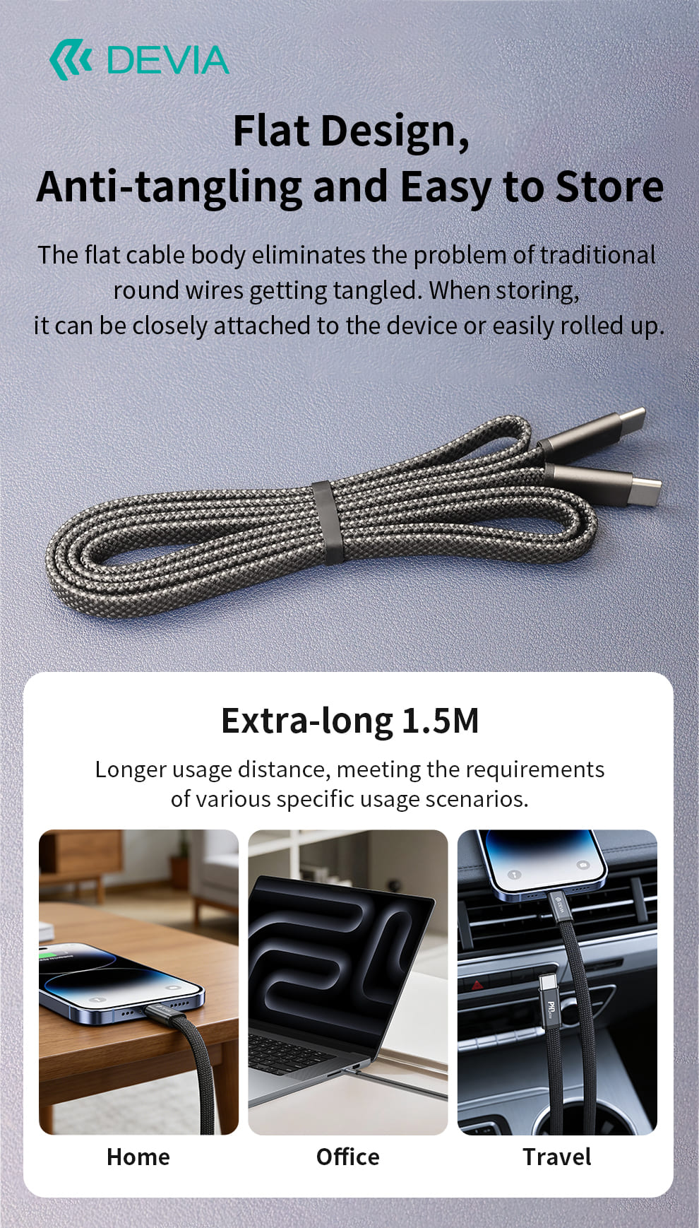 DEVIA Ultra3 PD 240W Cable USB-C to USB-C