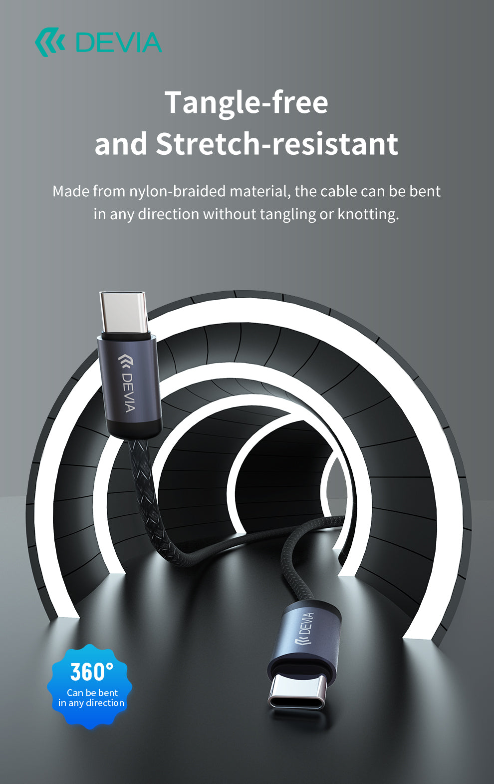 DEVIA Gracious Series USB-C to USB-C PD 60W Fast Cable