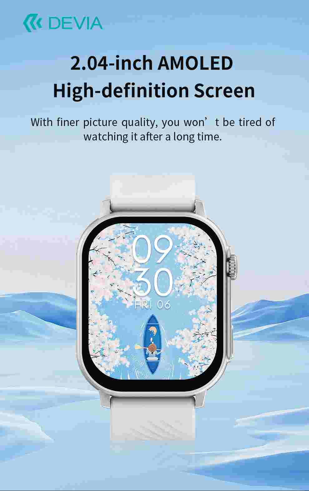 DEVIA Pro2 Smart Watch, Silver