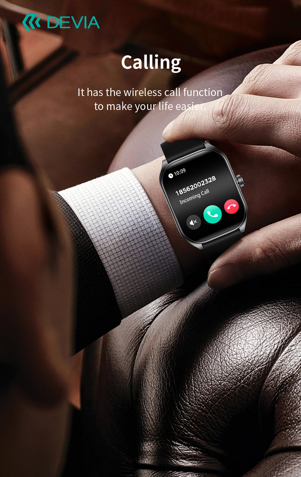 DEVIA WT4 Smart Watch, BTV5.3, Battery 300mAh