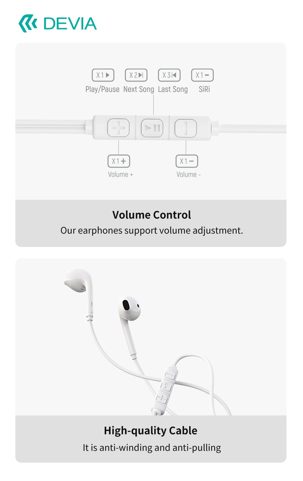DEVIA Kintone Series Wired Earphone with Type-C Digital