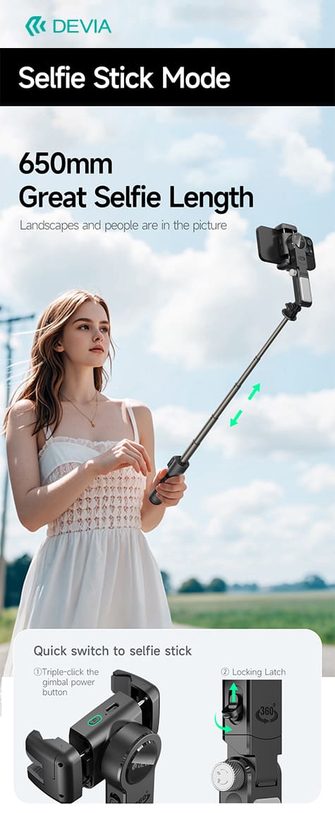 Ultra1 Multi-function AI Tracking Handheld Gimbal Shake