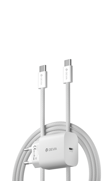 شاحن جان DEVIA الذكي PD بقوة 30 واط مع كابل USB-C