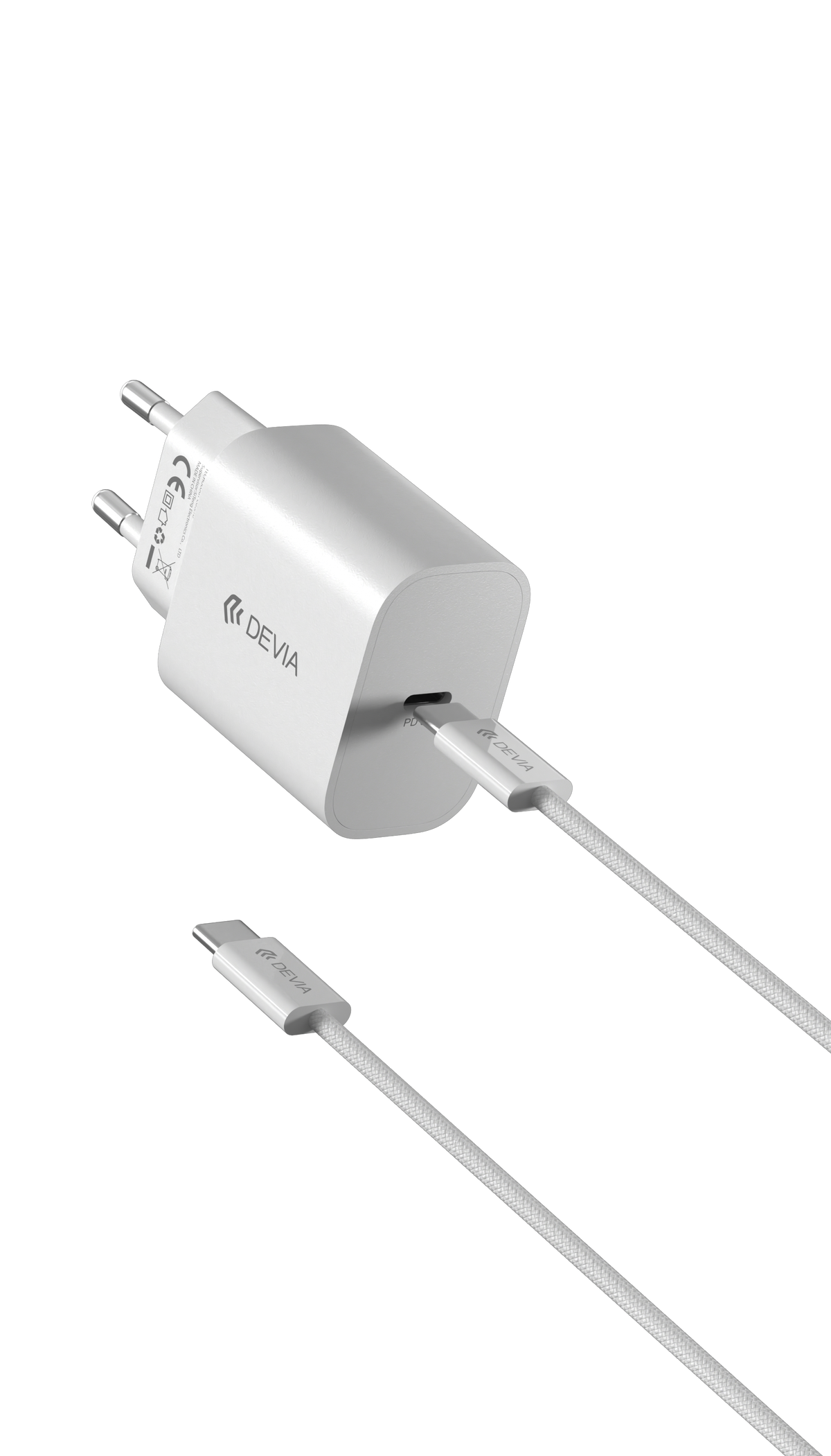 شاحن جان DEVIA الذكي PD بقوة 30 واط مع كابل USB-C