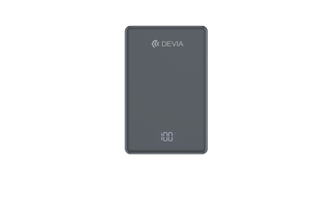 DEVIA Extreme Speed Series Digital Ultra-thinness Power Bank PD 20W 10,000 mAh Space Gray