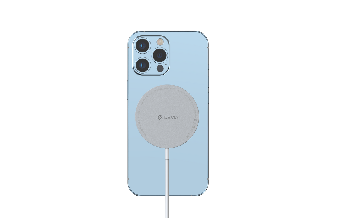 DEVIA EA239 smart series magnetic wireless charger for iPhone 12 and other device which support Qi  protocol, Wireless charging power 5W/7.5W/15W, Material: ABS+PC+ silica gel + aluminum alloy