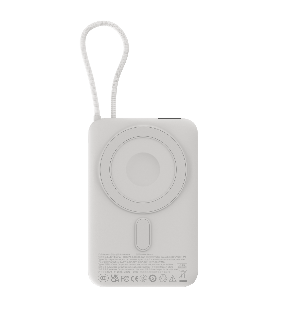DEVIA Extreme Speed Series 22.5W Fast Charging Magnetic Power Bank With Bracket 10000mAh - Gray  EP201