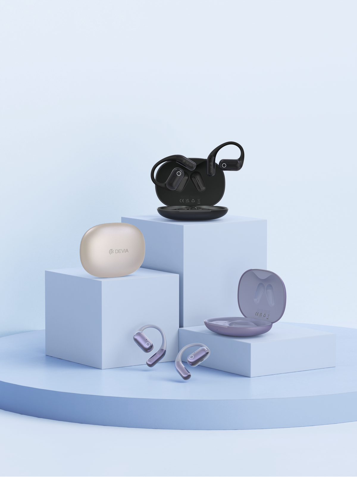 DEVIA OWS Ultra1 Open Wireless Earphone, BTV 5.3, Earphone 3.7V/60mAh