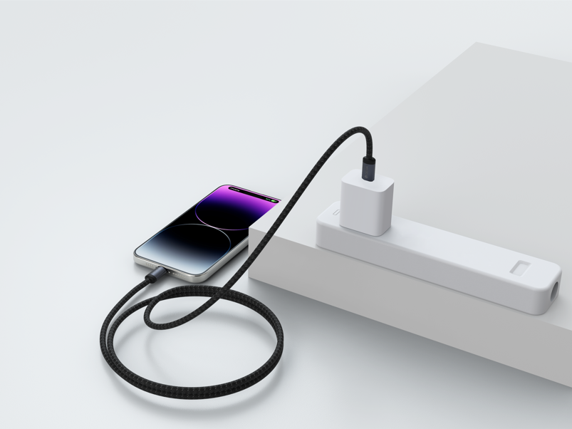 DEVIA Gracious Series USB-C to Lightning 27W Fast Cable 3A, 3M - Black    EC645
