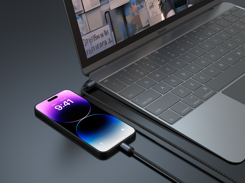 DEVIA Gracious Series USB-C to Lightning 27W Fast Cable 3A, 3M - Black    EC645