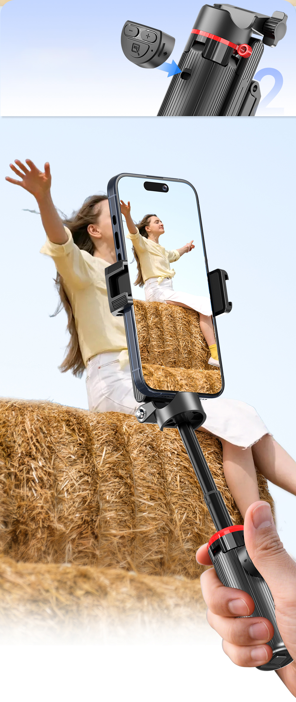 Pro2 Phone Asisst MINI Selfie Stick With Tripod Stand