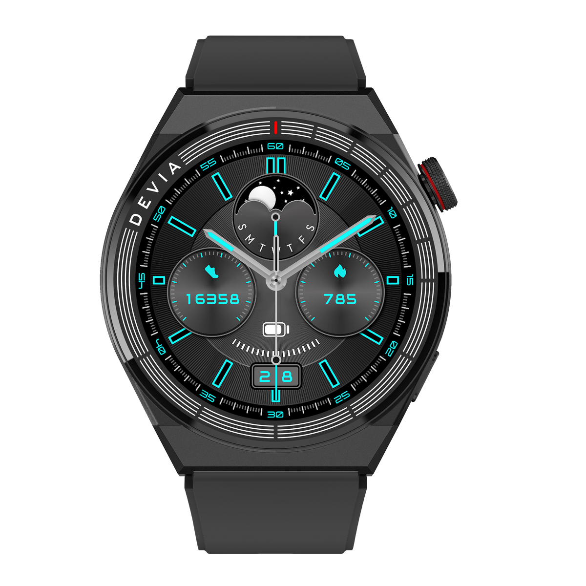 DEVIA Pro1(V2) Smart Watch, BTV5.3, Black