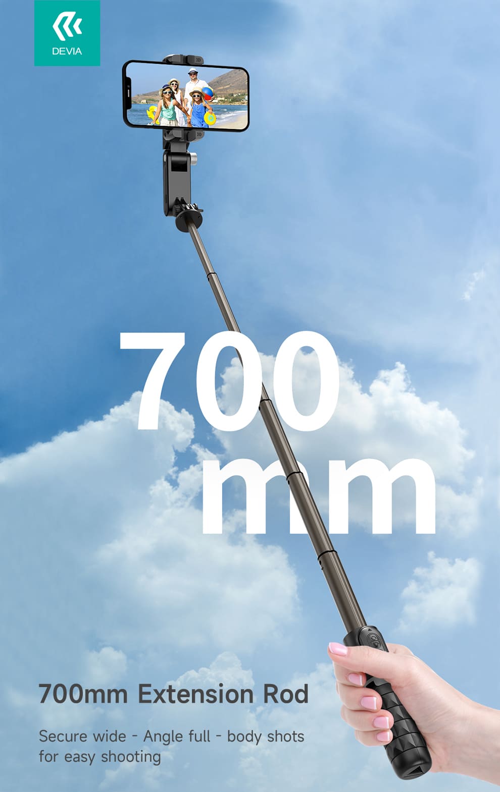 DEVIA Tripod Stand Multi-functional Desktop Gimbal Selfie-Stick