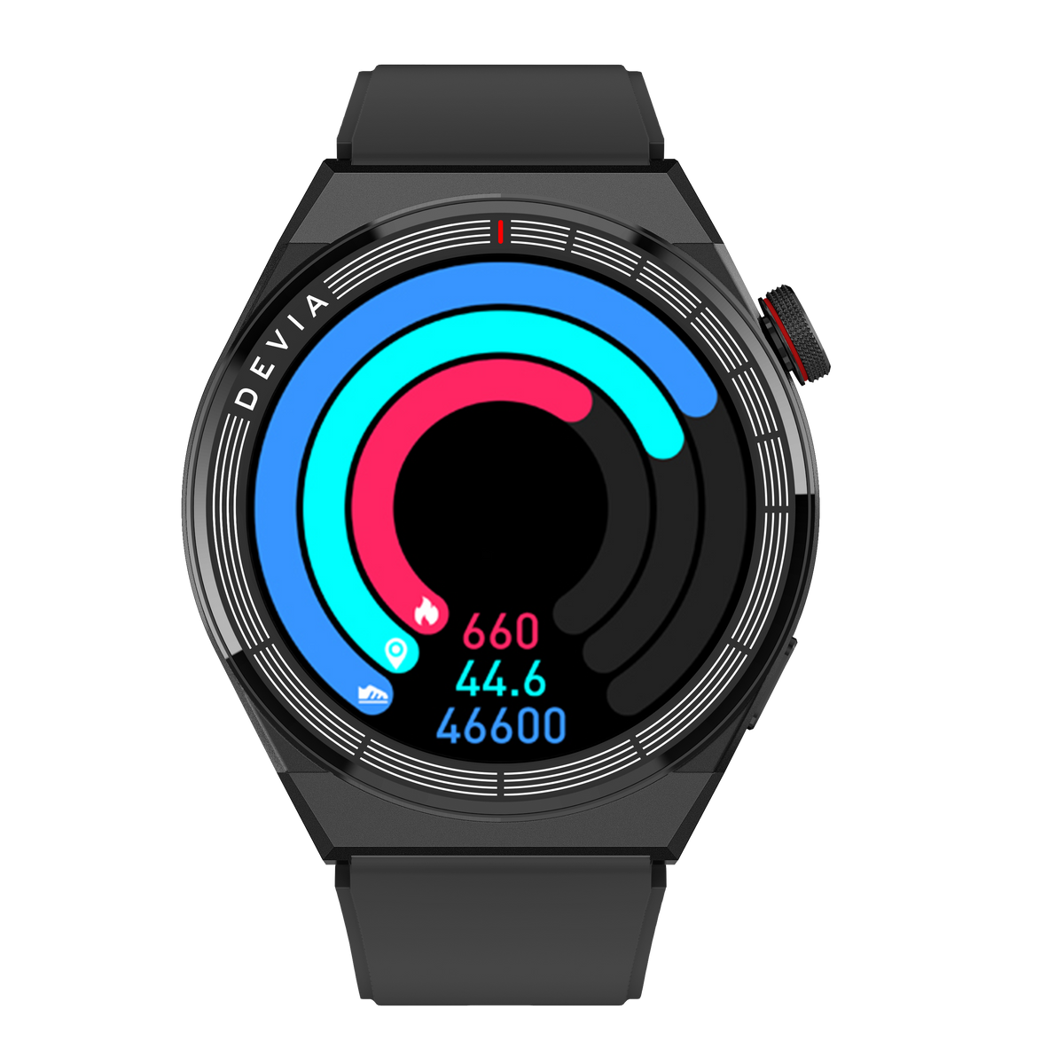 DEVIA Pro1(V2) Smart Watch, BTV5.3, Black