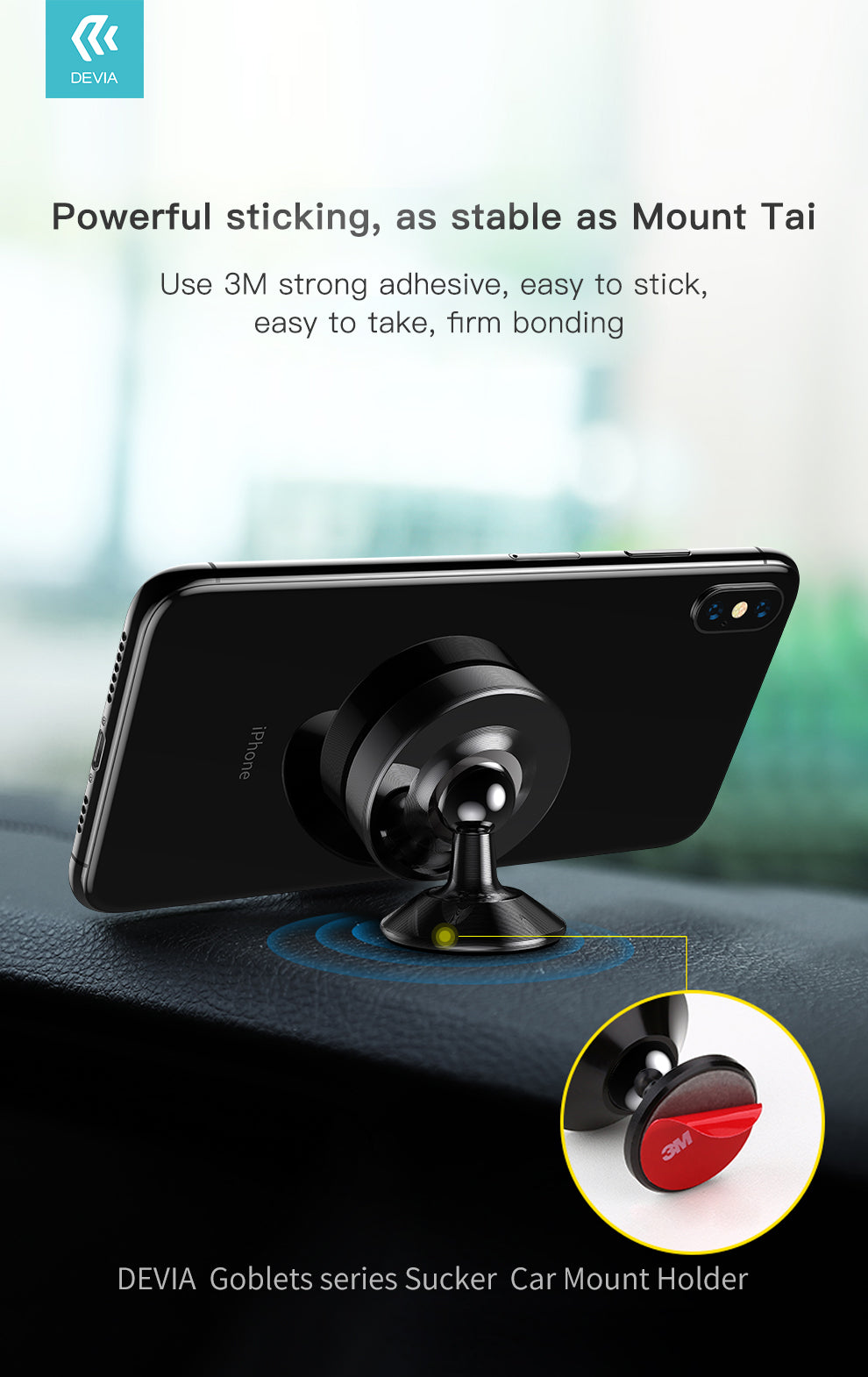 Devia Goblet series Sucker Car Mount Holder