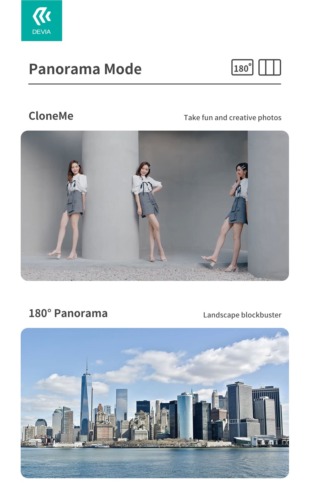 DEVIA Tripod Stand Multi-functional Desktop Gimbal Selfie-Stick