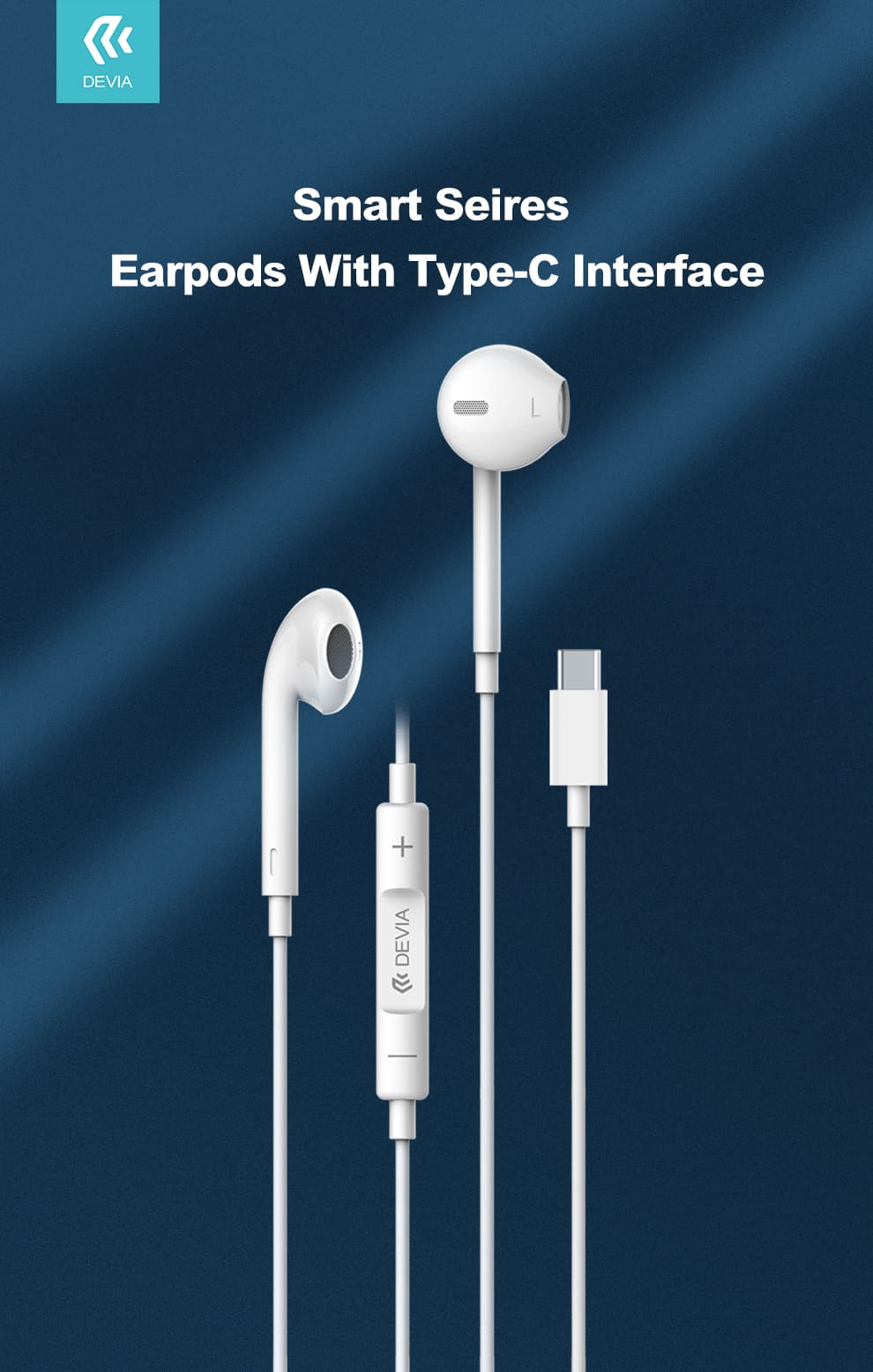 DEVIA Smart Series Wired Earphone with Type-C Digital