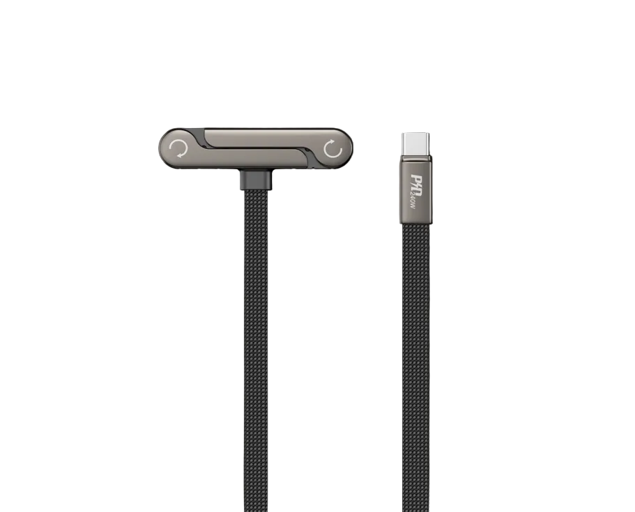 DEVIA USB-C PD 240W Stretchable Cable 1M EC662, Gray